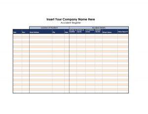 Accident Register Form