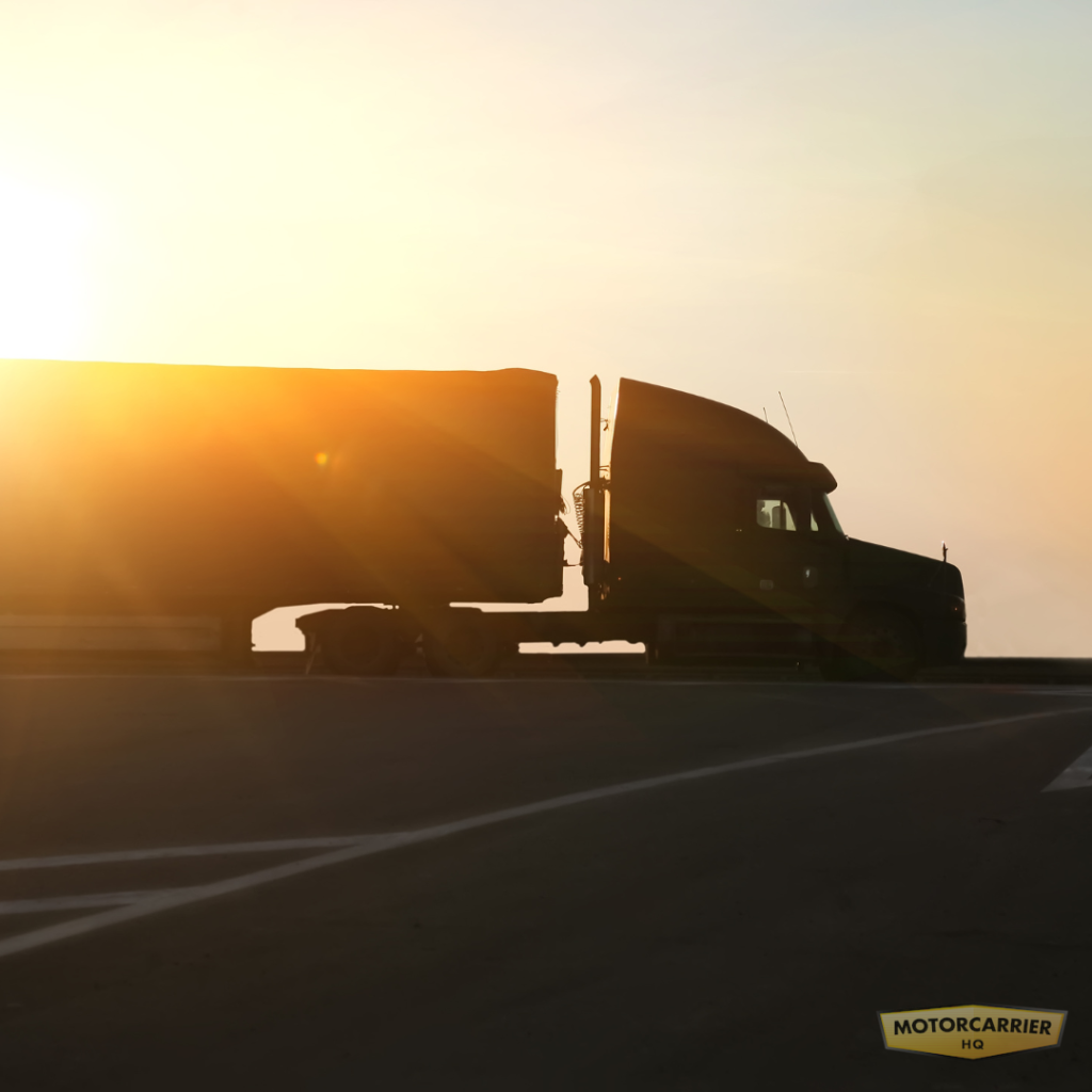 Golden Hour Semi Truck